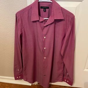 Magenta button down size small long sleeved slim fit NWOT